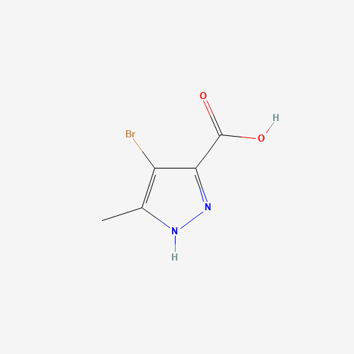 4-Bromo-5-methyl-1H-pyrazole-3-carboxylic acid (CAS: 82231-52-5) - Chemical Structure and Molecular Formula 