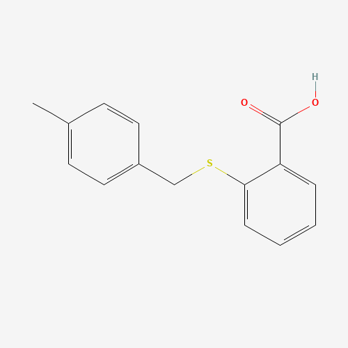 2-[(4-Methylbenzyl)sulfanyl]benzenecarboxylic acid (CAS: 104351-51-1) - Chemical Structure and Molecular Formula 