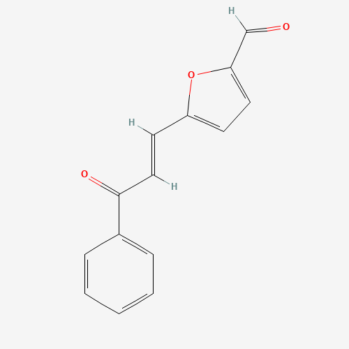5-(3-Oxo-3-phenyl-1-propenyl)-2-furaldehyde (CAS: 6575-75-3) - Chemical Structure and Molecular Formula 