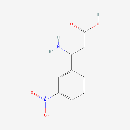 3-Amino-3-(3-nitrophenyl)propanoic acid (CAS: 5678-47-7) - Chemical Structure and Molecular Formula 