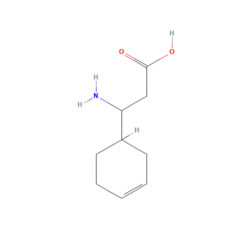 3-Amino-3-(3-cyclohexenyl)propanoic acid (CAS: 40125-69-7) - Chemical Structure and Molecular Formula 