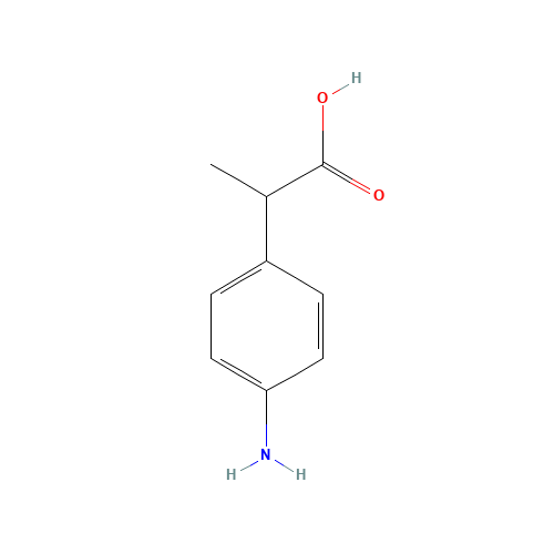 2-(4-Aminophenyl)propanoic acid (CAS: 59430-62-5) - Chemical Structure and Molecular Formula 