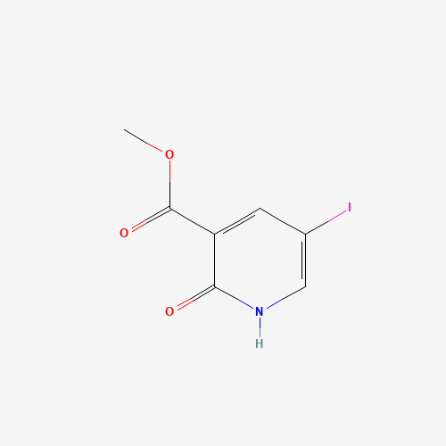 Methyl 5-iodo-2-oxo-1,2-dihydro-3-pyridinecarboxylate (CAS: 116387-40-7) - Chemical Structure and Molecular Formula 