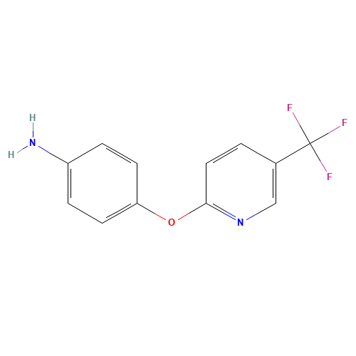 4-{[5-(Trifluoromethyl)-2-pyridinyl]oxy}aniline (CAS: 71422-81-6) - Chemical Structure and Molecular Formula 