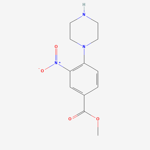 Methyl 3-nitro-4-piperazinobenzenecarboxylate (CAS: 192441-86-4) - Chemical Structure and Molecular Formula 