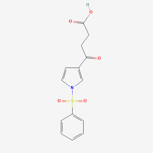 4-Oxo-4-[1-(phenylsulfonyl)-1H-pyrrol-3-yl]-butanoic acid (CAS: 81454-02-6) - Chemical Structure and Molecular Formula 