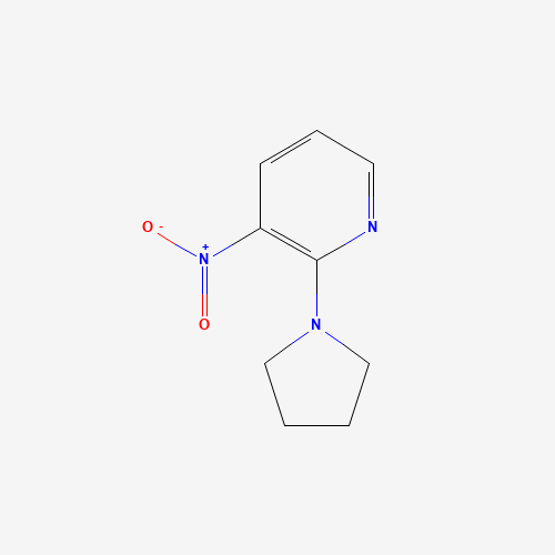 3-Nitro-2-(1-pyrrolidinyl)pyridine (CAS: 26820-73-5) - Chemical Structure and Molecular Formula 
