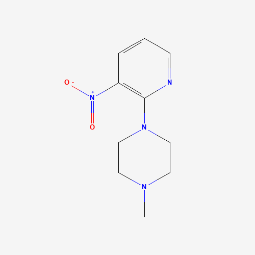 1-Methyl-4-(3-nitro-2-pyridinyl)piperazine (CAS: 5028-15-9) - Chemical Structure and Molecular Formula 