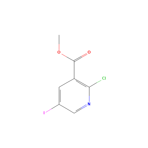 Methyl 2-chloro-5-iodonicotinate (CAS: 78686-83-6) - Chemical Structure and Molecular Formula 