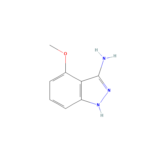 4-Methoxy-1H-indazol-3-amine (CAS: 886362-07-8) - Chemical Structure and Molecular Formula 