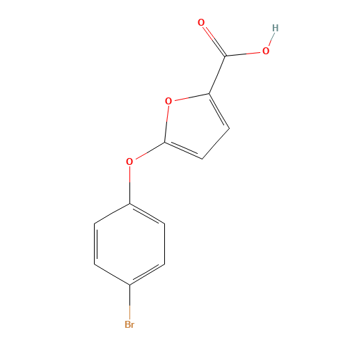 5-(4-Bromophenoxy)-2-furoic acid (CAS: 73420-68-5) - Chemical Structure and Molecular Formula 