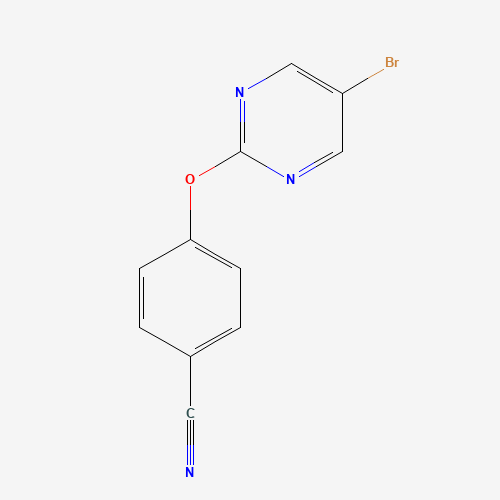 4-[(5-Bromo-2-pyrimidinyl)oxy]benzenecarbonitrile (CAS: 887430-98-0) - Chemical Structure and Molecular Formula 