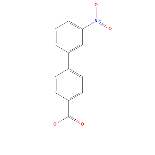 Methyl 3'-nitro[1,1'-biphenyl]-4-carboxylate (CAS: 89900-93-6) - Chemical Structure and Molecular Formula 
