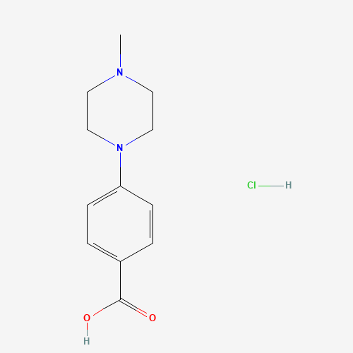 4-(4-Methylpiperazin-1-yl)benzoic acid hydrochloride (CAS: 289044-60-6) - Chemical Structure and Molecular Formula 