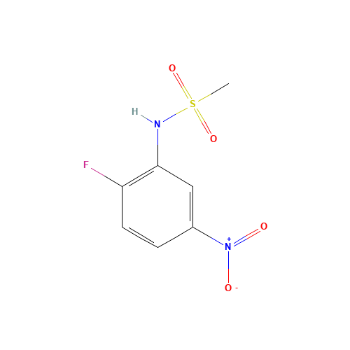 N-(2-Fluoro-5-nitrophenyl)methanesulfonamide (CAS: 123343-99-7) - Chemical Structure and Molecular Formula 