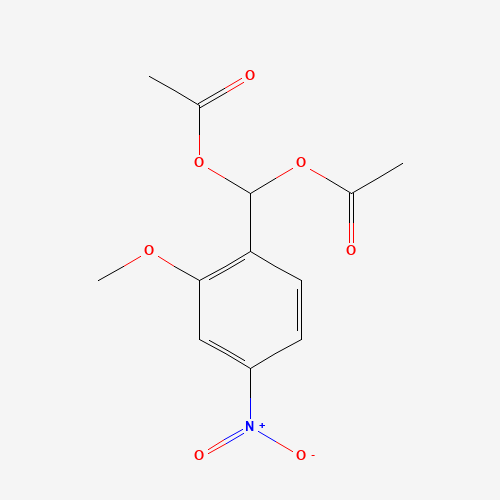 (Acetyloxy)(2-methoxy-4-nitrophenyl)methyl acetate (CAS: 198821-77-1) - Chemical Structure and Molecular Formula 