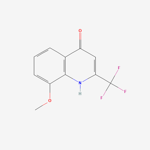 8-Methoxy-2-(trifluoromethyl)-4-quinolinol (CAS: 41192-84-1) - Chemical Structure and Molecular Formula 