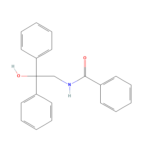 N-(2-Hydroxy-2,2-diphenylethyl)benzenecarboxamide (CAS: 55275-59-7) - Chemical Structure and Molecular Formula 