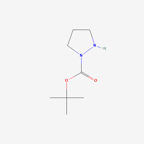 tert-Butyl 1-pyrazolidinecarboxylate (CAS: 57699-91-9) - Chemical Structure and Molecular Formula 
