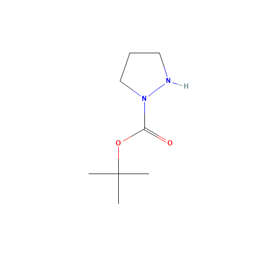 tert-Butyl 1-pyrazolidinecarboxylate (CAS: 57699-91-9) - Chemical Structure and Molecular Formula 