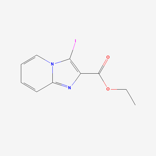 Ethyl 3-iodoimidazo[1,2-a]pyridine-2-carboxylate (CAS: 292858-07-2) - Chemical Structure and Molecular Formula 
