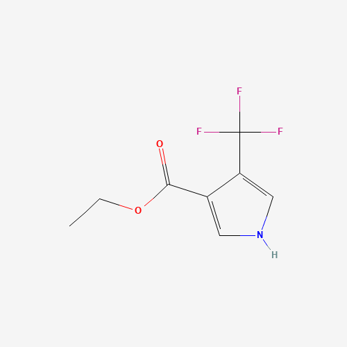 Ethyl 4-(trifluoromethyl)-1H-pyrrole-3-carboxylate (CAS: 120732-04-9) - Chemical Structure and Molecular Formula 