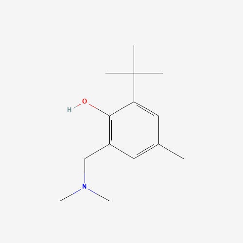 2-(tert-Butyl)-6-[(dimethylamino)methyl]-4-methylbenzenol (CAS: 4142-59-0) - Chemical Structure and Molecular Formula 