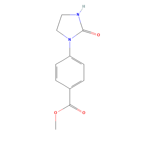 Methyl 4-(2-oxo-1-imidazolidinyl)-benzenecarboxylate (CAS: 627901-54-6) - Chemical Structure and Molecular Formula 