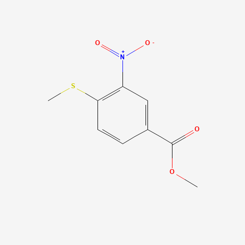 Methyl 4-(methylsulfanyl)-3-nitrobenzenecarboxylate (CAS: 51919-71-2) - Chemical Structure and Molecular Formula 