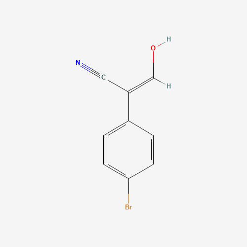 2-(4-Bromophenyl)-3-hydroxyacrylonitrile (CAS: 27956-41-8) - Chemical Structure and Molecular Formula 