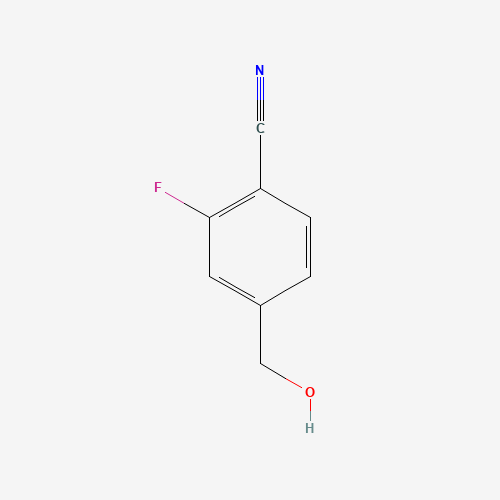 2-Fluoro-4-(hydroxymethyl)benzenecarbonitrile (CAS: 222978-02-1) - Chemical Structure and Molecular Formula 