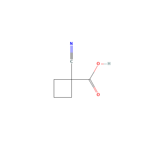 1-Cyanocyclobutanecarboxylic acid (CAS: 30491-91-9) - Chemical Structure and Molecular Formula 