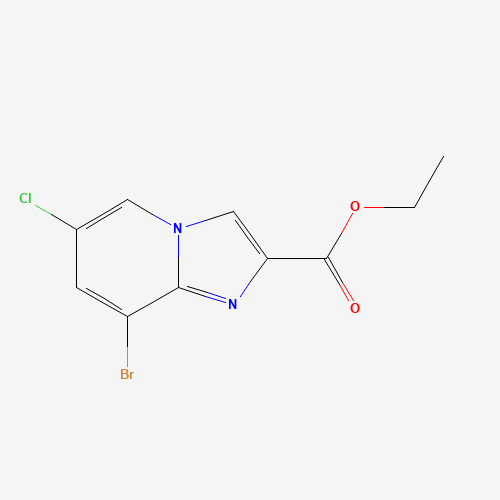 Ethyl 8-bromo-6-chloroimidazo[1,2-a]pyridine-2-carboxylate (CAS: 951884-22-3) - Chemical Structure and Molecular Formula 