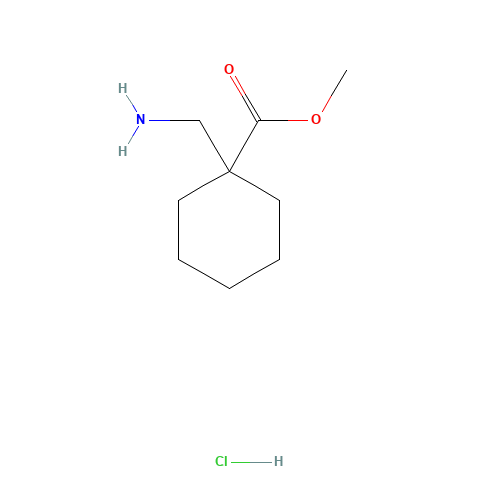 Methyl 1-(aminomethyl)cyclohexanecarboxylate hydrochloride (CAS: 227203-36-3) - Chemical Structure and Molecular Formula 