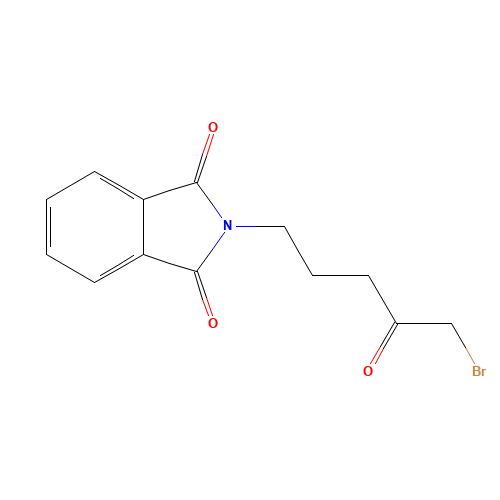 2-(5-Bromo-4-oxopentyl)-1H-isoindole-1,3(2H)-dione (CAS: 41306-64-3) - Chemical Structure and Molecular Formula 