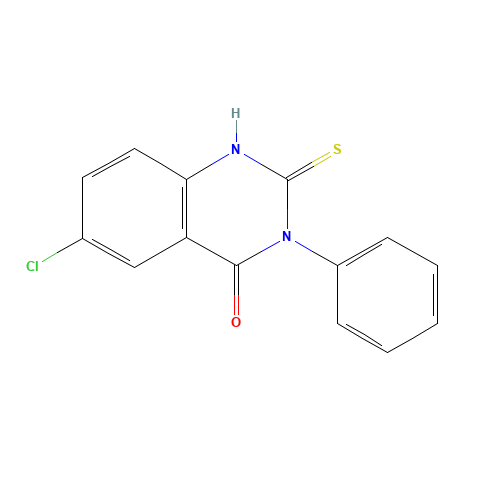 6-Chloro-3-phenyl-2-thioxo-2,3-dihydro-4(1H)-quinazolinone (CAS: 84772-27-0) - Chemical Structure and Molecular Formula 