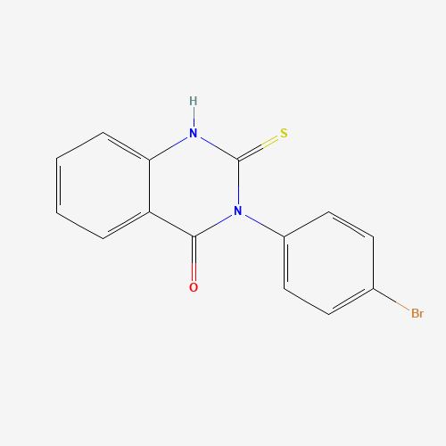 3-(4-Bromophenyl)-2-thioxo-2,3-dihydro-4(1H)-quinazolinone (CAS: 1028-39-3) - Chemical Structure and Molecular Formula 
