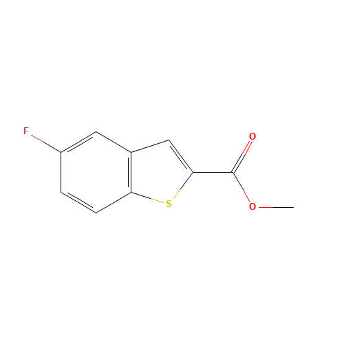 Methyl 5-fluoro-1-benzothiophene-2-carboxylate (CAS: 154630-32-7) - Chemical Structure and Molecular Formula 