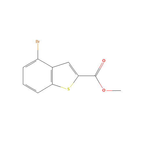 Methyl 4-bromo-1-benzothiophene-2-carboxylate (CAS: 360575-29-7) - Chemical Structure and Molecular Formula 