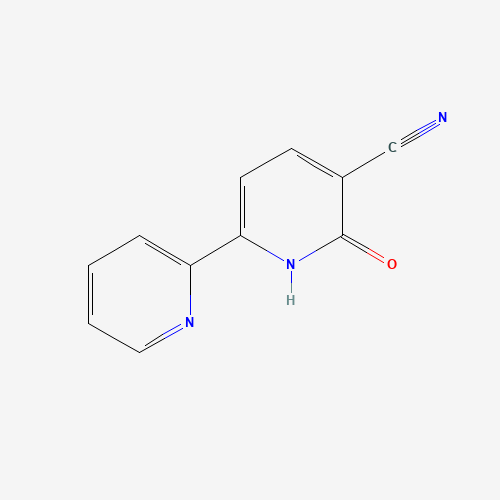 2-Oxo-6-(2-pyridinyl)-1,2-dihydro-3-pyridinecarbonitrile (CAS: 56304-74-6) - Chemical Structure and Molecular Formula 