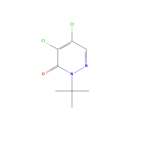 2-(tert-Butyl)-4,5-dichloro-3(2H)-pyridazinone (CAS: 84956-71-8) - Chemical Structure and Molecular Formula 