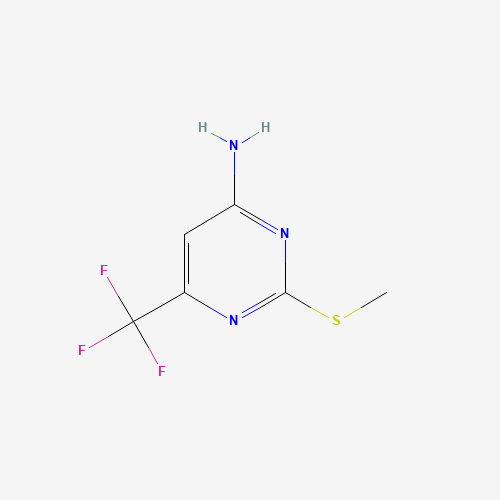 2-(Methylsulfanyl)-6-(trifluoromethyl)-4-pyrimidinamine (CAS: 85730-32-1) - Chemical Structure and Molecular Formula 