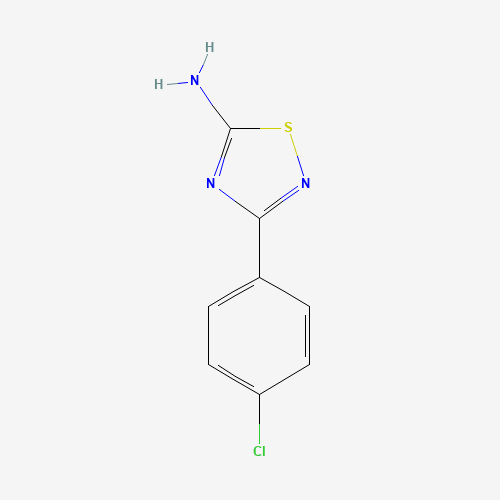 3-(4-Chlorophenyl)-1,2,4-thiadiazol-5-amine (CAS: 19922-07-7) - Chemical Structure and Molecular Formula 