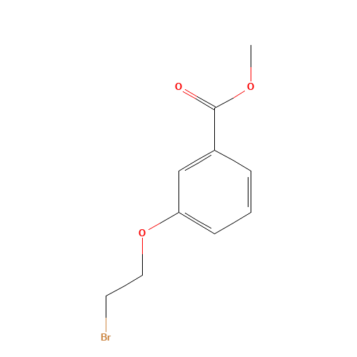 Methyl 3-(2-bromoethoxy)benzenecarboxylate (CAS: 59516-96-0) - Chemical Structure and Molecular Formula 