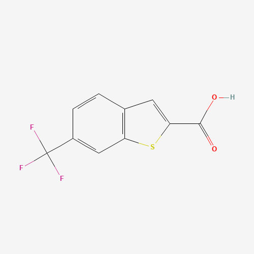 6-(Trifluoromethyl)-1-benzothiophene-2-carboxylic acid (CAS: 142329-22-4) - Chemical Structure and Molecular Formula 
