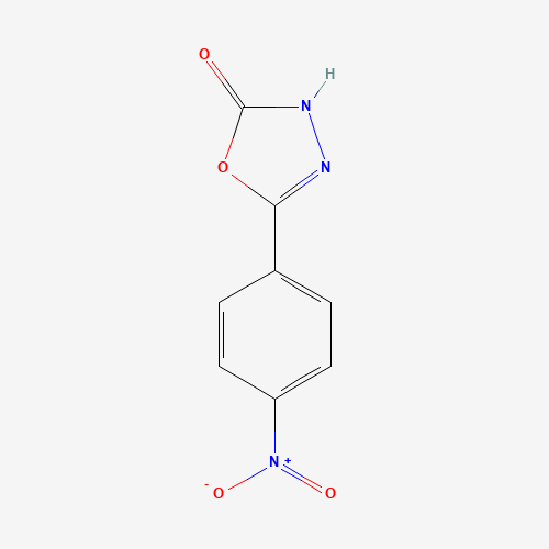 5-(4-Nitrophenyl)-1,3,4-oxadiazol-2-ol (CAS: 41125-77-3) - Chemical Structure and Molecular Formula 