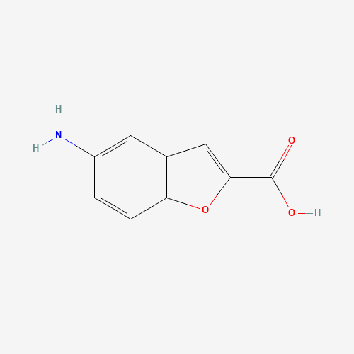 5-Amino-1-benzofuran-2-carboxylic acid (CAS: 42933-44-8) - Chemical Structure and Molecular Formula 
