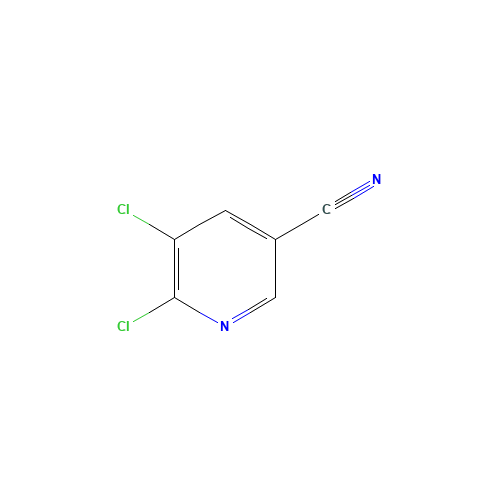 5,6-Dichloronicotinonitrile (CAS: 65189-15-3) - Chemical Structure and Molecular Formula 