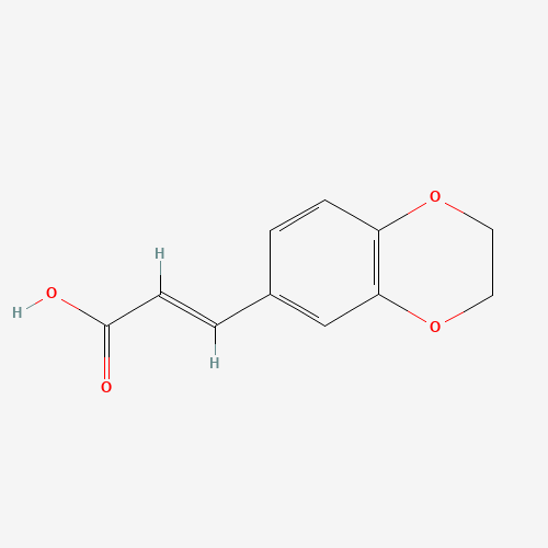 3-(2,3-Dihydro-1,4-benzodioxin-6-yl)acrylic acid (CAS: 14939-91-4) - Chemical Structure and Molecular Formula 