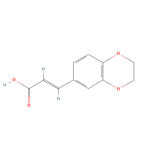 3-(2,3-Dihydro-1,4-benzodioxin-6-yl)acrylic acid (CAS: 14939-91-4) - Chemical Structure and Molecular Formula 